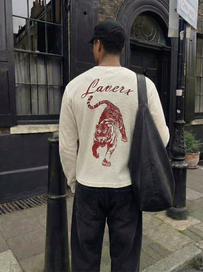 LIGER FULL SLEEVE WAFFLE TEE